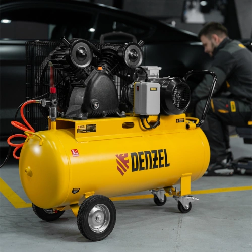 Компрессор воздушный рем. привод BCV 4000-T/100, 4,0 кВт, 100 литров, 690 л/мин Denzel по ценам производителя в Воронеже с доставкой по всей России