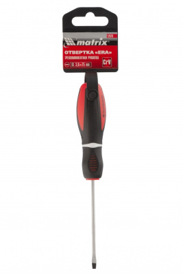 Отвертка "Era", SL3 х 75 мм, CrV, трехкомпонентная рукоятка Matrix по ценам производителя в Воронеже с доставкой по всей России