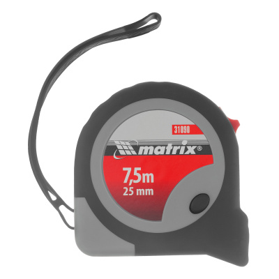 Рулетка Continuous fixation,7,5 м х 25 мм,двухкомпонентный корпус,плавная фиксация Matrix по ценам производителя в Воронеже с доставкой по всей России