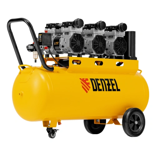 Компрессор безмасляный, малошумный  DLS 2250/100, 2250 Вт, 3x750, 100 л, 410 л/мин блок управления/ Denzel по ценам производителя в Воронеже с доставкой по всей России