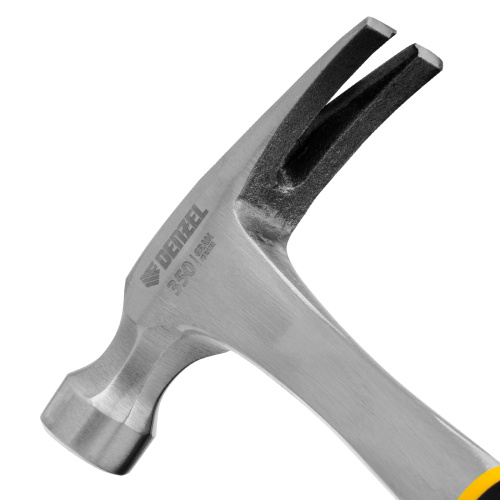 Молоток-гвоздодер 350 г, цельнометаллический, двухкомпонентная рукоятка Denzel по ценам производителя в Воронеже с доставкой по всей России
