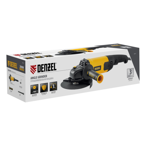 Машина шлифовальная угловая AG180-2000, 2000 Вт, 180 мм, 8500 об/мин Denzel по ценам производителя в Воронеже с доставкой по всей России