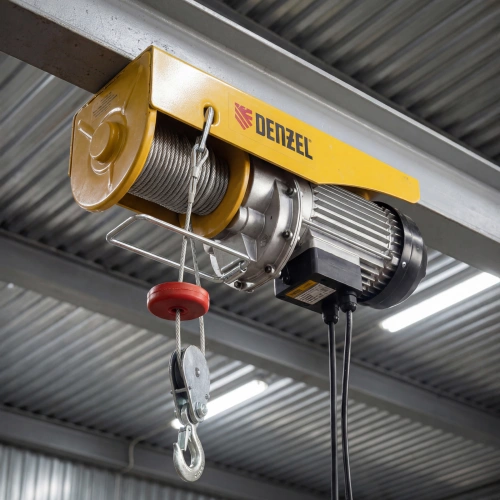 Тельфер электрический TF-800, 0.8 т, 1300 Вт, высота 12 м, 8 м/мин Denzel по ценам производителя в Воронеже с доставкой по всей России