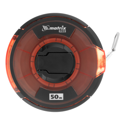 Рулетка геодезическая 50 м х 12,5 мм, закрытый корпус, стальная лента, односторонняя шкала, Pro Matrix по ценам производителя в Воронеже с доставкой по всей России