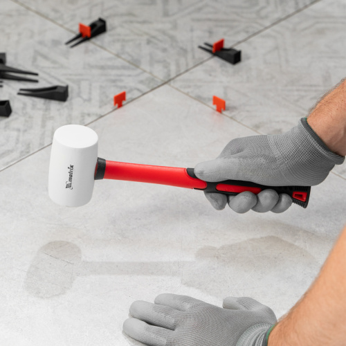 Киянка резиновая, 225 г, белая резина, фибергласовая рукоятка Matrix по ценам производителя в Воронеже с доставкой по всей России