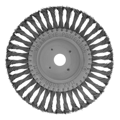 Щетка для УШМ, 200 мм, посадка 22.2 мм, плоская, крученая проволока 0.5 мм Сибртех по ценам производителя в Воронеже с доставкой по всей России