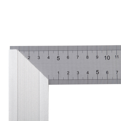 Угольник стальной 250 мм, нержавеющая сталь, градуировка, алюминиевое основание Denzel по ценам производителя в Воронеже с доставкой по всей России