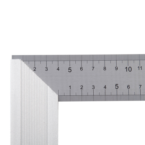 Угольник стальной 250 мм, нержавеющая сталь, градуировка, алюминиевое основание Denzel по ценам производителя в Воронеже с доставкой по всей России