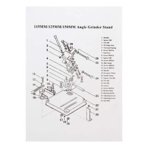 Станок для крепления УШМ COS-115 Sparta по ценам производителя в Воронеже с доставкой по всей России