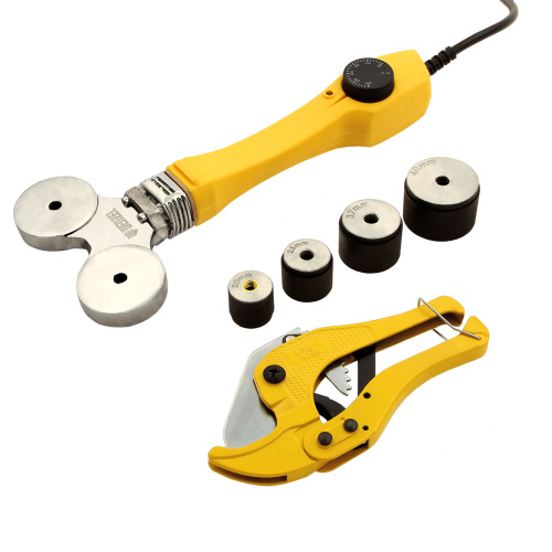 Аппарат для сварки пластиковых труб DWP-750, 750 Вт, 0-300 град, 4 насадки, 20-40 мм Denzel по ценам производителя в Воронеже с доставкой по всей России