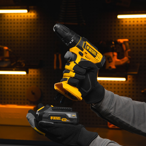 Дрель-шуруповерт аккумуляторная ударная CID-18-02BM, Li-Ion, 18 В, 2 акк. Denzel по ценам производителя в Воронеже с доставкой по всей России