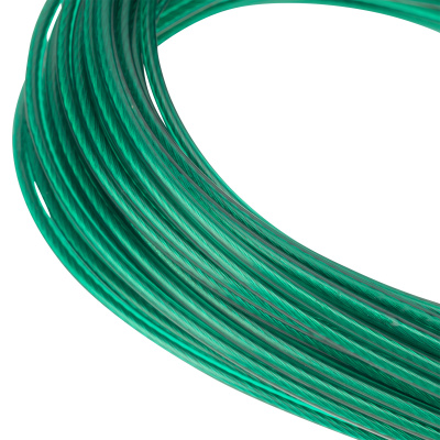 Трос металлополимерный зеленый ПР-2.5, толщина 2.5 мм, моток 20 метров Сибртех по ценам производителя в Воронеже с доставкой по всей России