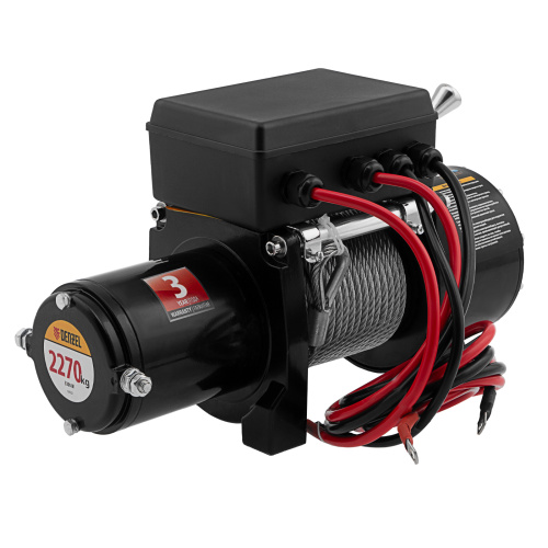 Лебедка автомобильная электрическая LB-2200, 2.2 т, 3.3 кВт, 12 В Denzel по ценам производителя в Воронеже с доставкой по всей России