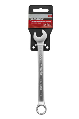 Ключ комбинированный, 14 мм, CrV, матовый хром Matrix по ценам производителя в Воронеже с доставкой по всей России