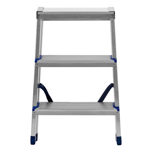 Стремянка двусторонняя 3 ступени, алюминиевая, Сибртех по ценам производителя в Воронеже с доставкой по всей России