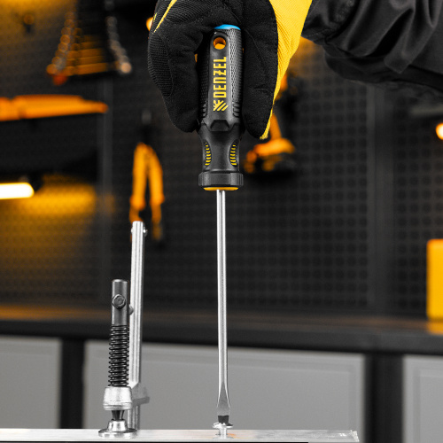 Отвертка, SL6x150 мм, S2, 3к рукоятка Denzel по ценам производителя в Воронеже с доставкой по всей России