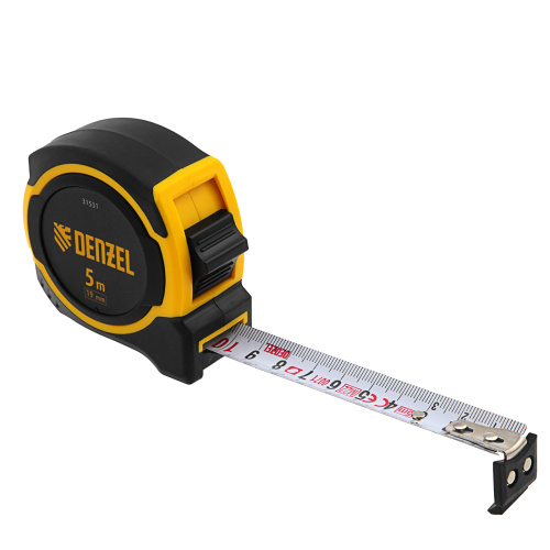 Рулетка 5м х 19мм, двухкомп. корпус, магнитный обрезиненный зацеп Denzel по ценам производителя в Воронеже с доставкой по всей России