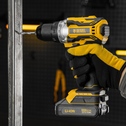 Дрель-шуруповерт аккумуляторная, бесщет. BLDL-18-02 Li-Ion, 18 В Denzel по ценам производителя в Воронеже с доставкой по всей России