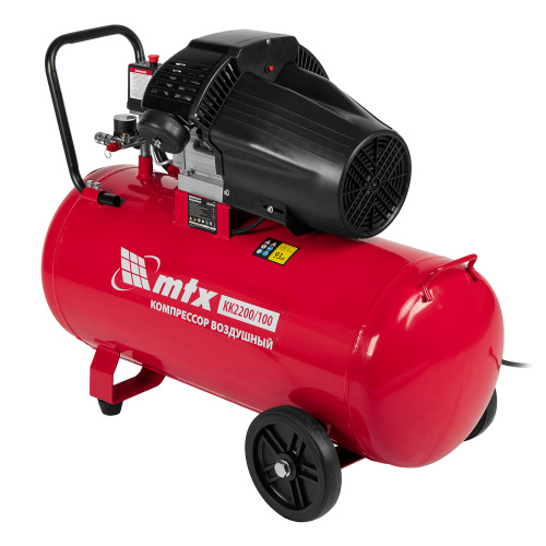 Компрессор воздушный КК-2200/100, 2,2 кВт, 350 л/мин, 100 л, прямой привод, масляный MTX по ценам производителя в Воронеже с доставкой по всей России