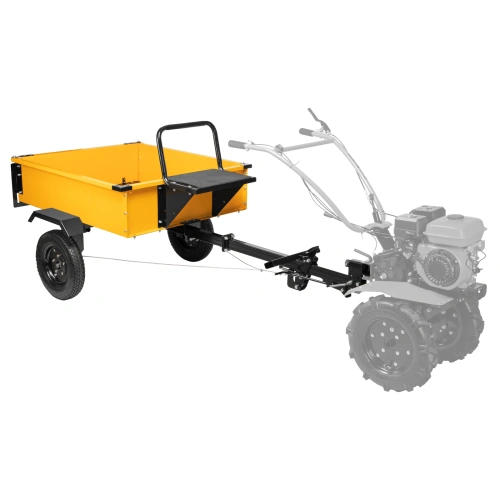 Прицеп для мотоблока TT-500, оцинк., груз. 500 кг, рег. сцепка, колеса 4.00-10, в упаковке Denzel по ценам производителя в Воронеже с доставкой по всей России