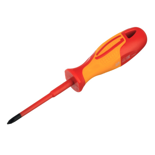 Отвертка диэлектрическая PH1 х 80 мм, CrMo, до 1000 В, двухкомпонентная рукоятка Gross по ценам производителя в Воронеже с доставкой по всей России