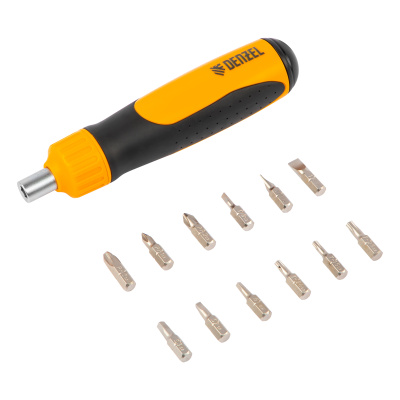 Отвертка реверсивная, механизм SmartPush 12 шт, S2 Denzel по ценам производителя в Воронеже с доставкой по всей России