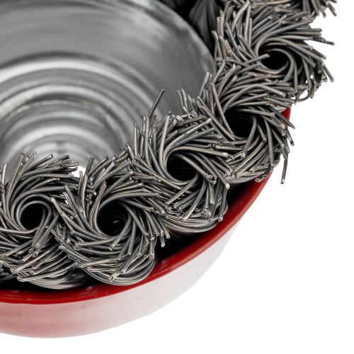 Щетка для УШМ, 75 мм, М14, "чашка", крученая проволока 0.5 мм Matrix по ценам производителя в Воронеже с доставкой по всей России