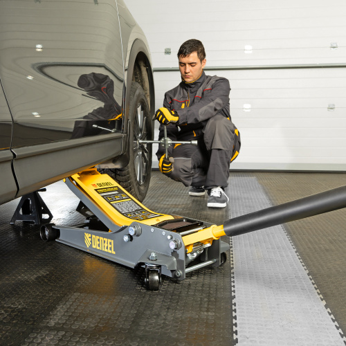 Домкрат гидравлический подкатной, 3 т, 85-610 мм, быстрый подъем, низ. подхват, проф, SUV Denzel по ценам производителя в Воронеже с доставкой по всей России