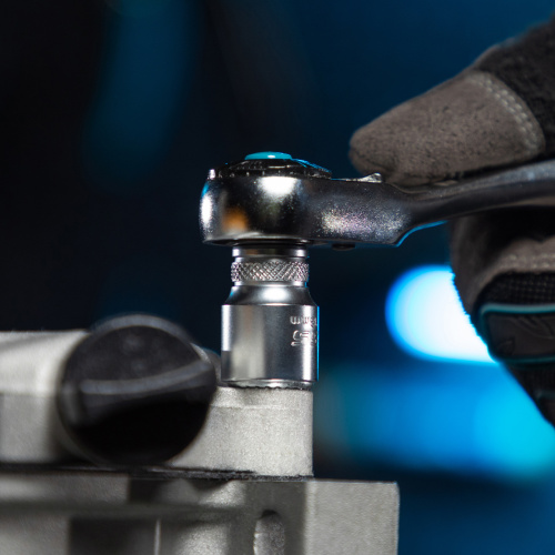 Набор торцевых головок, трещотка 120 зубьев, 1/4", CrV, 12 предметов Gross по ценам производителя в Воронеже с доставкой по всей России