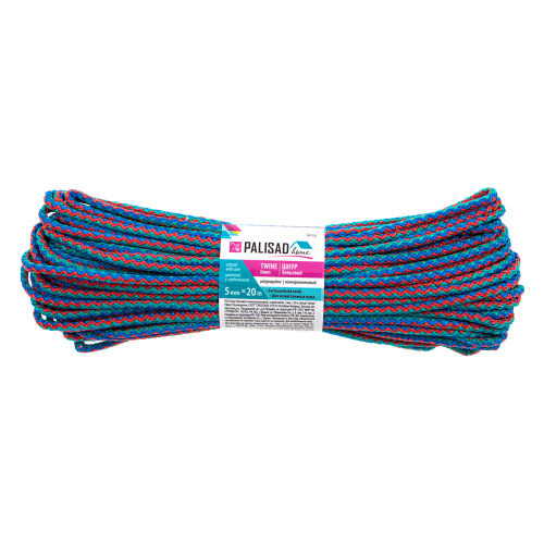 Шнур бельевой полипропиленовый с сердечником, 5 мм L 20 м, цветной, Home Palisad по ценам производителя в Воронеже с доставкой по всей России
