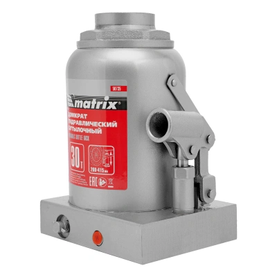 Домкрат гидравлический бутылочный, 30 т, высота подъема 260-415 мм Matrix купить в Москве с доставкой по всей России | ProtosMarket.ru