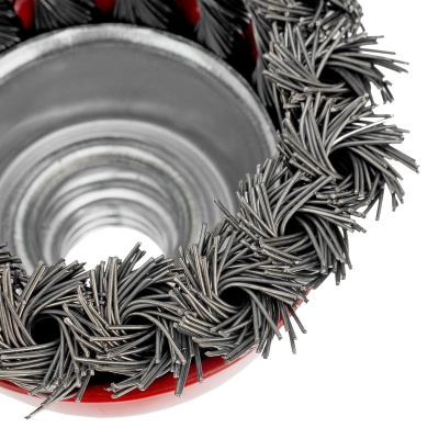 Щетка для УШМ, 65 мм, М14, "чашка", крученая проволока 0.5 мм Matrix по ценам производителя в Воронеже с доставкой по всей России