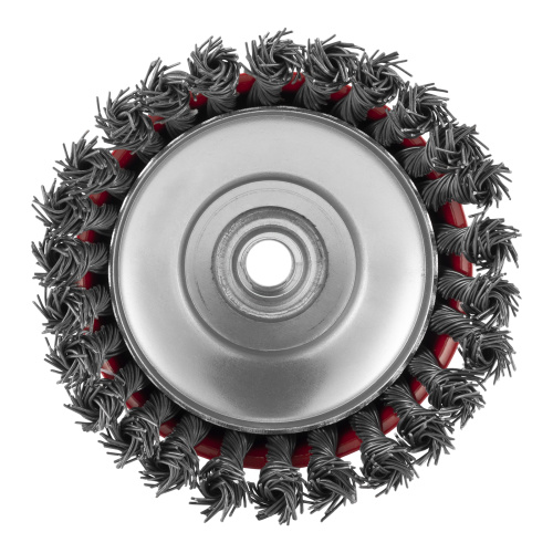 Щетка для УШМ, 125 мм, М14, "чашка", крученая проволока 0.8 мм Matrix по ценам производителя в Воронеже с доставкой по всей России