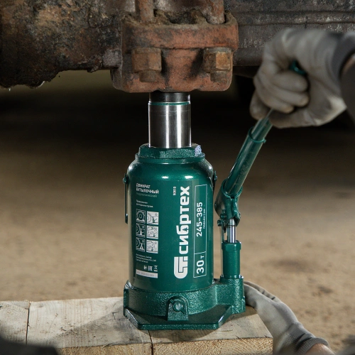 Домкрат гидравлический бутылочный, 30 т, 245-385 мм Сибртех по ценам производителя в Воронеже с доставкой по всей России