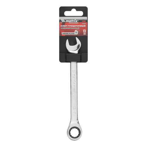 Ключ комбинированный трещоточный, 13 мм, CrV, зеркальный хром Matrix Professional по ценам производителя в Воронеже с доставкой по всей России