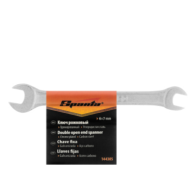 Ключ рожковый, 6 х 7 мм, хромированный Sparta по ценам производителя в Воронеже с доставкой по всей России