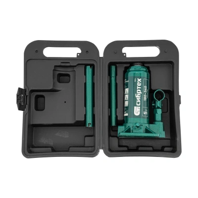 Домкрат гидравлический бутылочный, 5 т, 180-340 мм, в пласт. кейсе Сибртех купить в Москве с доставкой по всей России | ProtosMarket.ru