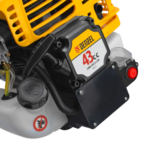 Триммер бензиновый DT-43E, 43 см3, неразъемная штанга, электростартер, состоит из 2 частей Denzel по ценам производителя в Воронеже с доставкой по всей России
