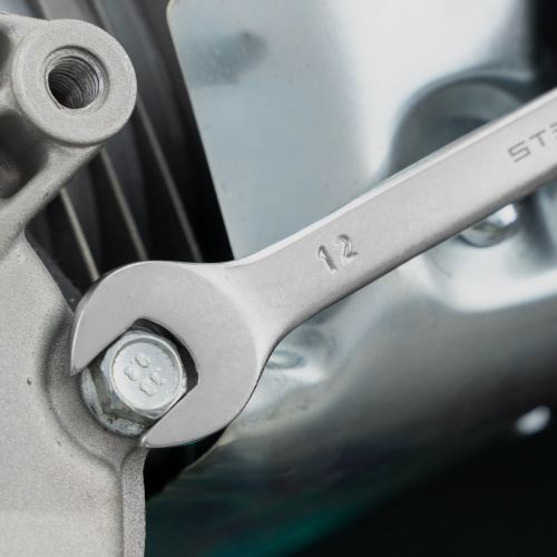 Ключ комбинированный, 12 мм, CrV, матовый хром Stels по ценам производителя в Воронеже с доставкой по всей России