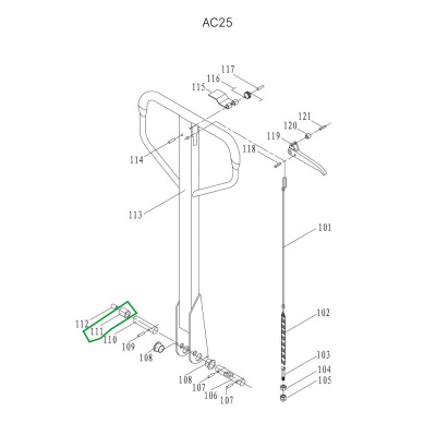 Нажимной ролик ручки для гидравлических тележек AC25 по ценам производителя в Воронеже с доставкой по всей России