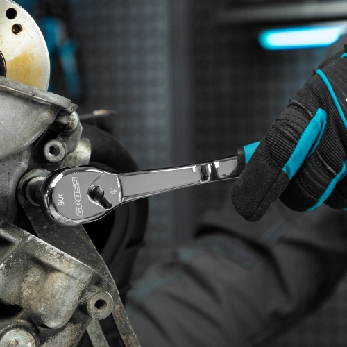 Ключ-трещотка 3/8", CrV, 90 зубьев, усиленный, хром Gross по ценам производителя в Воронеже с доставкой по всей России