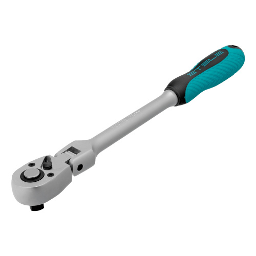 Ключ-трещотка шарнирный 1/2", СrV, 72 зуба, с быстрым сбросом, матовый хром Stels по ценам производителя в Воронеже с доставкой по всей России