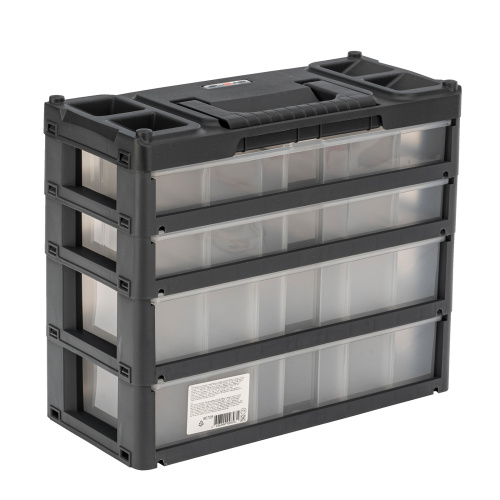 Органайзер для хранения с выдвижными лотками 310х150х260мм, 4 секции, пластик Stels по ценам производителя в Воронеже с доставкой по всей России