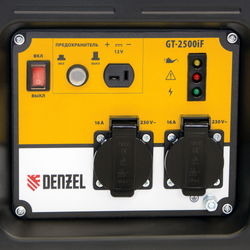 Генератор инверторный GT-2500iF, 2.5 кВт, 230 В, бак 5 л, открытый корпус, ручной старт Denzel по ценам производителя в Воронеже с доставкой по всей России