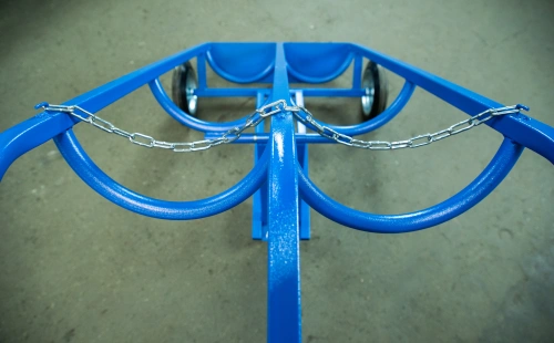 Тележка для газовых баллонов TOR ГБ-2, 2 баллона (250 литые колеса + 160 поворотное) по ценам производителя в Воронеже с доставкой по всей России