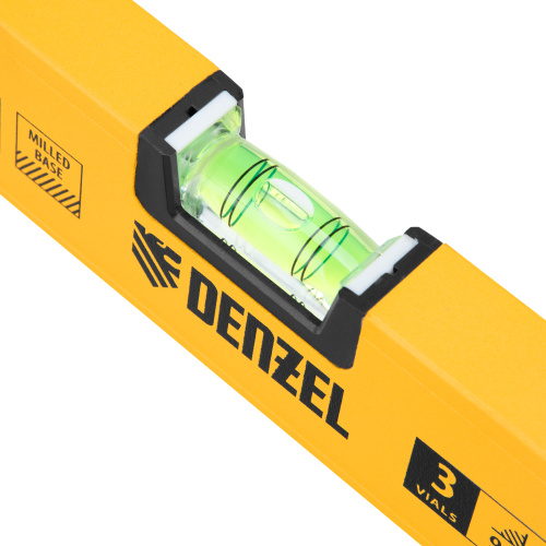 Уровень алюминиевый, магнит, фрезерованный, 3 глазка (1 зеркал.) 0,5 мм/м, 1000 мм Denzel по ценам производителя в Воронеже с доставкой по всей России
