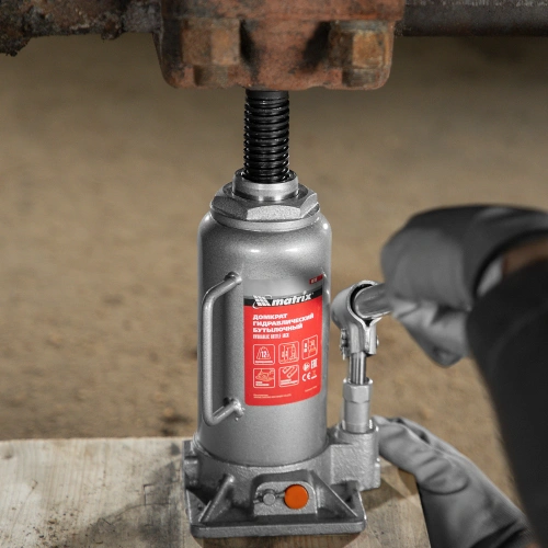 Домкрат гидравлический бутылочный, 12 т, h подъема 230-465 мм Matrix по ценам производителя в Воронеже с доставкой по всей России