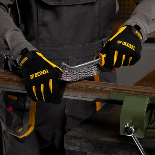 Щетка металлическая с пластмассовой ручкой, нержавеющая проволока DENZEL по ценам производителя в Воронеже с доставкой по всей России