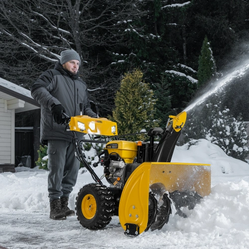 Бензиновая снегоуборочная машина SBL 711D PRO, 302cc, эл.старт, фара, обогрев, блок. дифф. Denzel по ценам производителя в Воронеже с доставкой по всей России