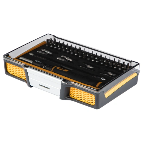 Отвертка с набором бит и торцевых головок для точных работ, гибкий привод, 48 шт, CrMo Denzel по ценам производителя в Воронеже с доставкой по всей России